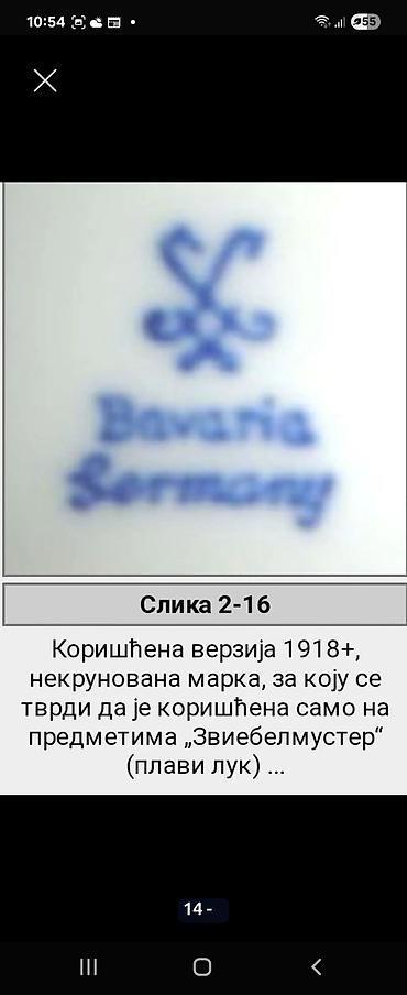 Ostali antikviteti: Tanjiri 1918g+ Oscar Schaller i Co. Bavaria. Bavaria tanjiri cvibl — 3