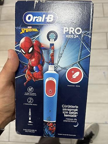 Oral-B spiderman elektrik diş fırçası 3 yaşdan yuxarı uşaqlar üçün lalafo.az -da Oral-B spiderman elektrik diş fırçası 3 yaşdan yuxarı uşaqlar üçün