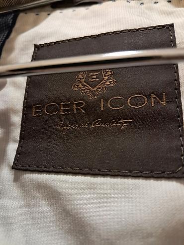smart wotch: Ecer Icon kişilər üçün şlyapa yaxalı klassik ceket - Rəng: açıq boz — 7