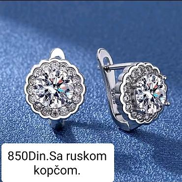 hermes kais: Elegantne posrebrene minđuše od hirurskog čelika sa žigom S925, sa — 1