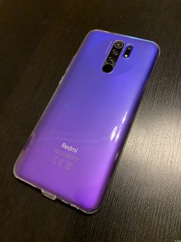 xaomi: Xiaomi, Redmi 9, Колдонулган, 8 GB, түсү - Кызгылт көк, Бөлүп төлөө менен, 1 SIM, 2 SIM