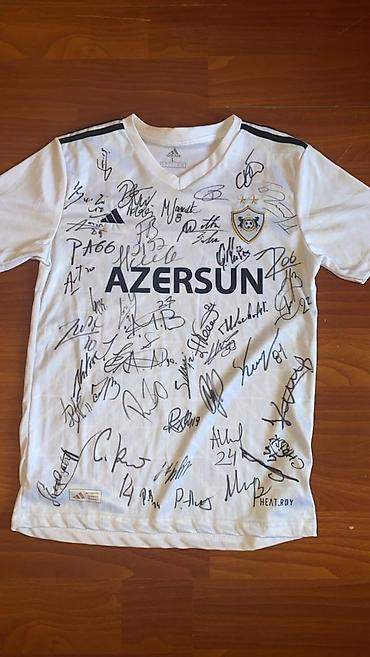 karabağ karavan: Мужская футболка, Adidas, L, цвет - Белый — 1
