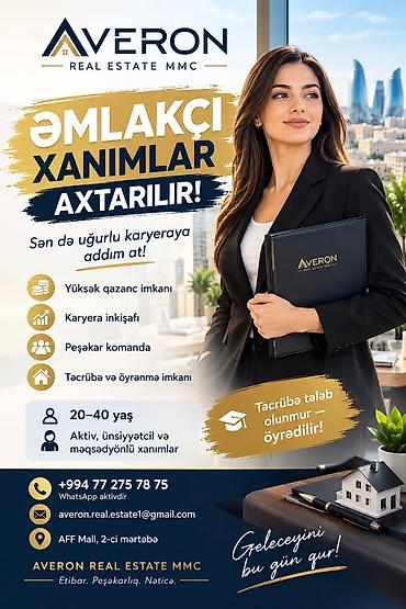 reception is elanlari: Makler tələb olunur, 1 ildən az təcrübə, 6/1 — 1