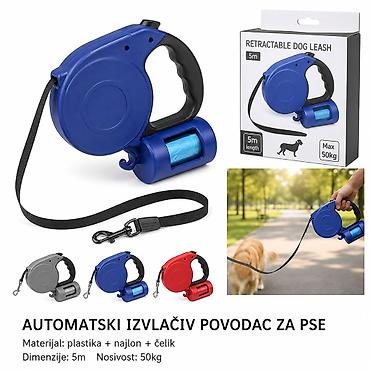 KMT Povodac na izvlačenje za pse, 5 m / 50 kg 703454 Opis: Automatski