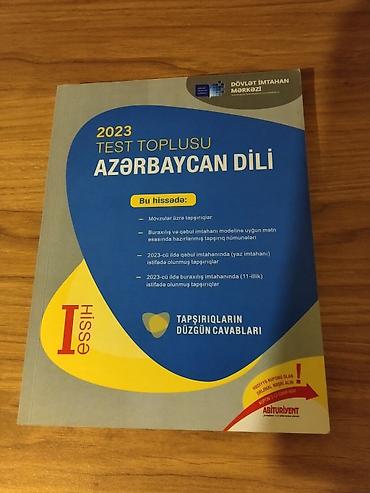 Kitablar və jurnallar: AZƏRBAYCAN DİLİ TEST TOPLUSU 2023. Təzədir. Qiymət 4 man — 1