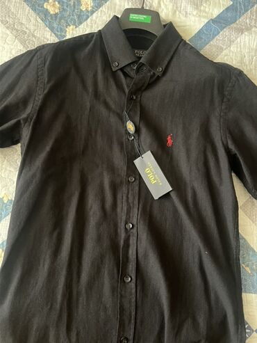 saroçka kişi: Мужская рубашка, Ralph Lauren, M (EU 38), цвет - Черный