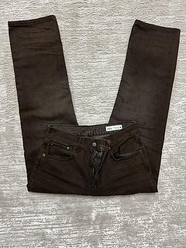 Мужские джинсы, S, M, Zara, Новый, цвет - Коричневый at lalafo.kg Мужские джинсы, S, M, Zara, Новый, цвет - Коричневый