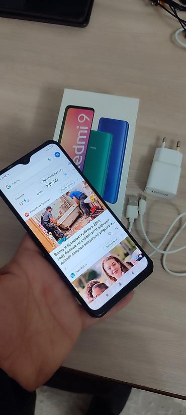 Уюлдук телефондор жана аксессуарлар: Redmi, Redmi 9, Колдонулган, 32 ГБ, түсү - Кара, 2 SIM — 2