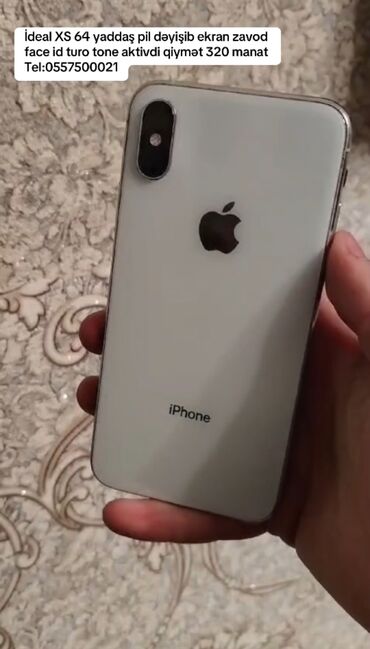 Mobil telefon və aksesuarlar: IPhone Xs, 128 GB, Ağ, Face ID