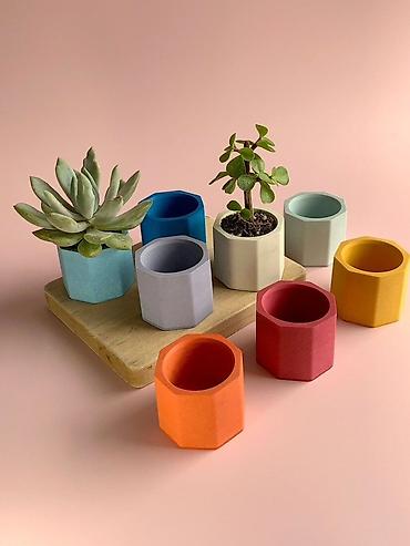 bonsai: Məhsul: Kiçik dekorativ saksı qabları (poliedr formalı) • Dizayn — 3