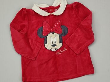 czerwona bluzka na swieta: Bluzka, Disney, 9-12 m, stan - Bardzo dobry