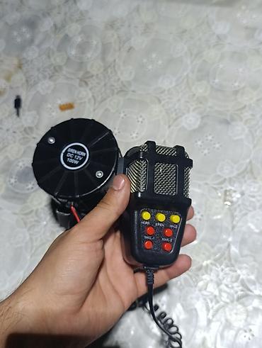 wi və sa: 12V 100W sirena sistemi - Güclü megafon tipli səs gücləndirici: DC — 4