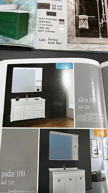hamam skafi: Banyo mebel dəstləri – 100 sm modellər 1) Apel 100 (kod: 3190) - Alt — 5