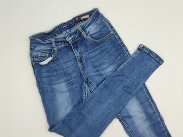 spodnie dżinsy wysoki stan: DENIM JEANS, Jeansy damskie