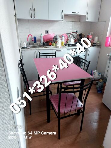 Masa və oturacaq dəstləri: Mətbəx üçün, Yeni, Dördbucaq masa, 4 stul — 7