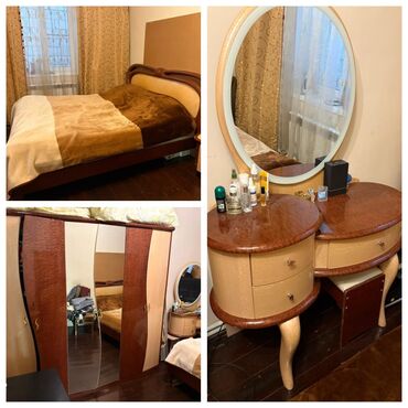 Кресла: 2 односпальные кровати, Шкаф, Трюмо, 2 тумбы, Б/у