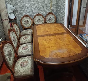Dərin dondurucular: Qonaq otağı üçün, İşlənmiş, Oval masa, 6 stul lalafo.az -da Dərin dondurucular: Qonaq otağı üçün, İşlənmiş, Oval masa, 6 stul