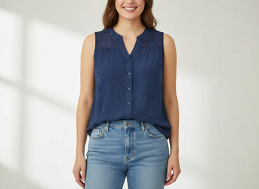 bluzki z dekoltem v plus size: Cleve, Жіноча блуза, розмір L
