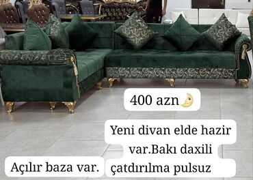 мебель для гостиной: Künc divan, Qonaq otağı üçün, Bazalı, Açılan