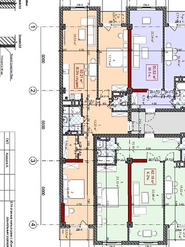 amir city: 3 комнаты, 92 м², Ала-Арча ТРЦ Элитка, 3 этаж, ПСО (под самоотделку) — 6