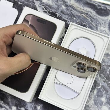 Apple iPhone: IPhone 16 Pro, Б/у, 256 ГБ, Desert Titanium, Чехол, Коробка, 93 % — 7