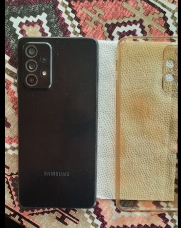 goycay telefon satisi: Samsung Galaxy A52, 128 GB, rəng - Qara, Barmaq izi