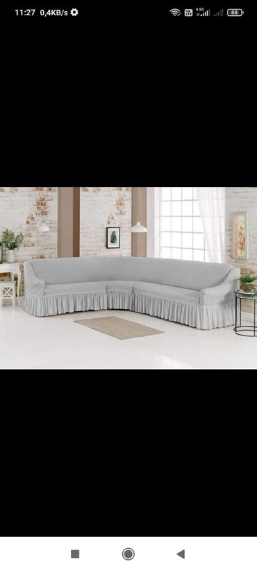 Другой текстиль: Угловой диван чихол Жатка кочиства Товар из Турции 3 метр до 8 метр — 7