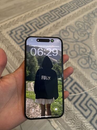 обменяю на айфон: IPhone 15 Pro, Б/у, 256 ГБ, Black Titanium, Чехол, 88 %