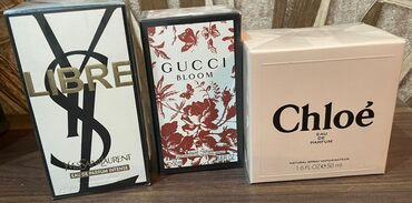 yenot xəzindən qadın şubaları: Gucci Bloom 50ml Libre 50ml Chloe 50ml Türkiyedən alınıb hamsı