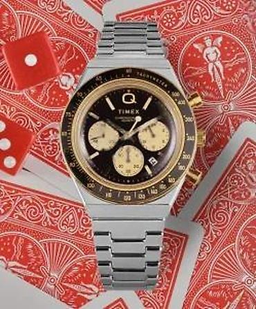 Ručni satovi: AKCIJA - TIMEX Q Timex Chronograph TW2W64200UK - 40mm - Crna Potpuno — 4