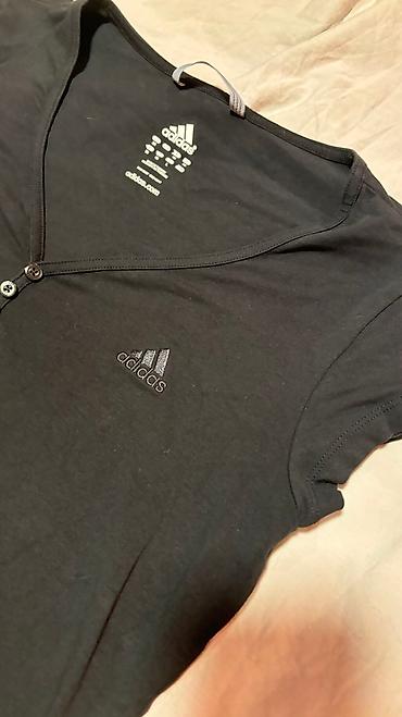 baletanke devojcice: Crno-siva Adidas majica, pamuk, vel M — 2