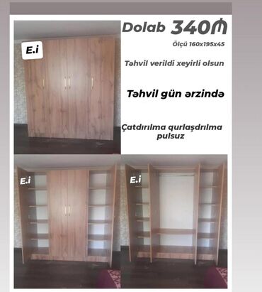 Dolablar: Yeni, 4 qapılı Düz dolab, Şifonyer lalafo.az -da Dolablar: Yeni, 4 qapılı Düz dolab, Şifonyer