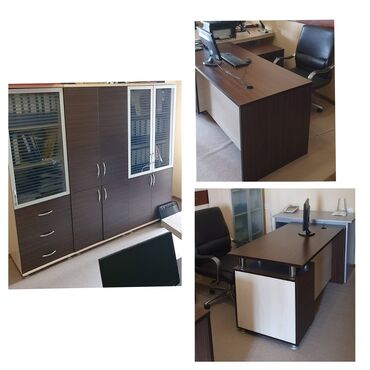 Ofis dəst mebeli: Ofis mebelləri dəsti Tərkibi: - Menecer/stolüstü iş masası – tünd — 1