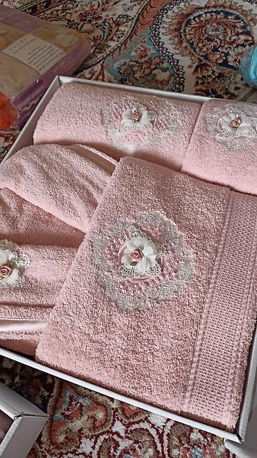 moda home collection: Набор махровых полотенец Lotti Collection, розовый. Состав набора: - — 2