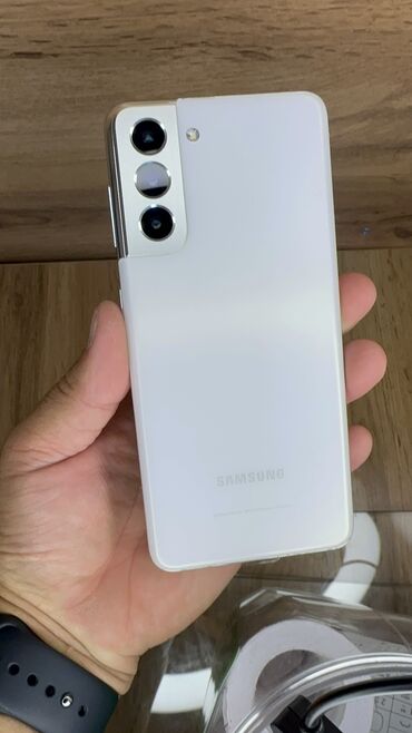 самсунг а2: Samsung Galaxy S21 5G, Колдонулган, 256 ГБ, түсү - Ак
