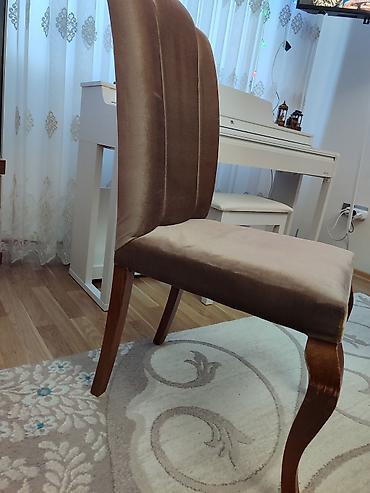 Stullar: Qonaq otağı üçün, İşlənmiş, Qatlanmayan, rəng - Bej Stul — 3
