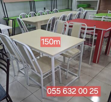 Masa və oturacaq dəstləri: Mətbəx üçün, Yeni, Açılmayan, Dördbucaq masa, 4 stul — 3