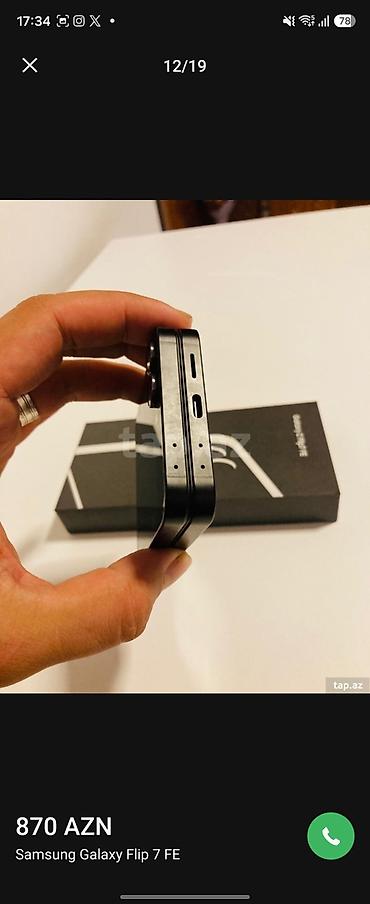 plus: Samsung Galaxy Z Flip7 FE, 128 GB, rəng - Qara, Face ID — 8