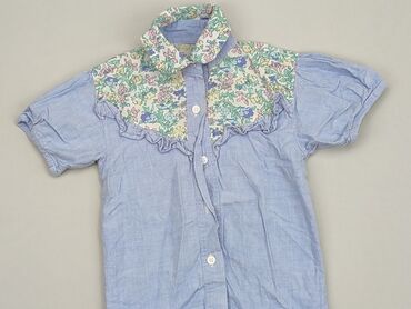 bluzka z kwiatem: Bluzka, 4-5 lat, 104-110 cm, stan - Dobry