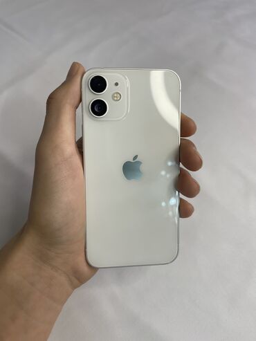 белый корпус: IPhone 12 mini, Колдонулган, 128 ГБ, Ак, Каптама, 82 %