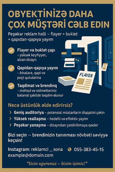 Reklam, çap: Obyektiniz Boş Qalmasın — Müştərilər Yoldadır! 🚀 🎯 Obyektinizə daha