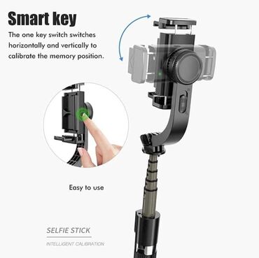 tikiş maşını juki: Q08 Gimbal Stabilizer – 3‑ü 1‑də smartfon üçün portativ stabilizator