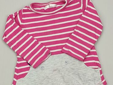 różowa koszula w paski: Bluzka, 6-9 m, stan - Dobry