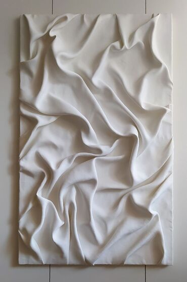 настенные рисунки: Рельефная настенная панель «Драпировка» - Авторское настенное панно с