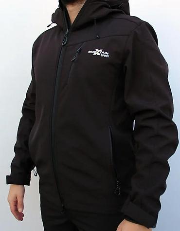 Jakne za prelazni period: Muška softshell jakna – crna, Mountain Spirit - Materijal: softshell — 2