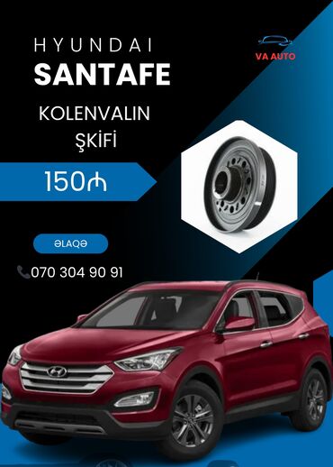 Şkivlər, roliklər: Hyundai Santafe, 2 l, Dizel, 2014 il, Yeni