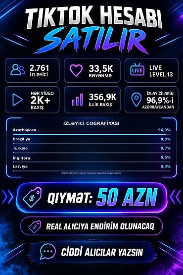🚀 BİZNES ÜÇÜN HAZIR TIKTOK HESABI SATILIR! 💼🔥 Öz biznesini sosial at lalafo.az — 1 🚀 BİZNES ÜÇÜN HAZIR TIKTOK HESABI SATILIR! 💼🔥 Öz biznesini sosial — 1