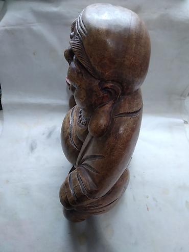 stvari od drveta: Starinska drvena figura Bude,dimenzije 29x26x13 cm. malo ostecenje na — 3