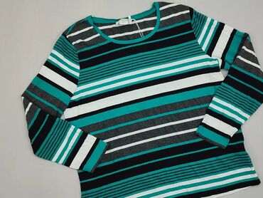 Bluzki: Bluza XL (EU 42), stan - Dobry, wzór - Linia, kolor - Zielony