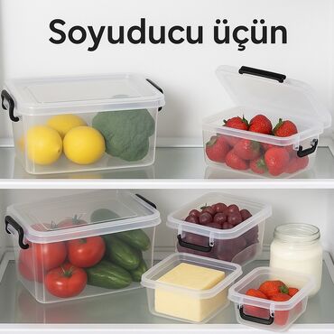 Yemək konteynerləri: Evdə, mətbəxdə, avtomobildə və ofisdə istifadə üçün mükəmməl şəffaf — 4